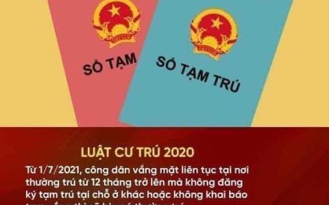 Thông báo của Công an thị trấn Kim Tân Luật cư trú năm 2020