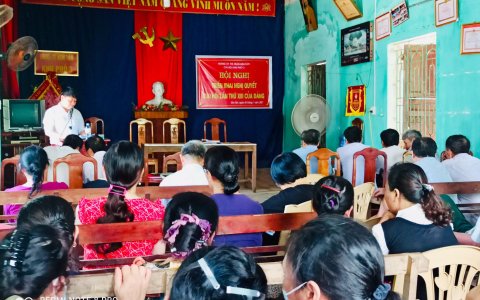 Đảng ủy thị trấn Kim Tân: tổ chức học tập, quán triệt, triển khai thực hiện Nghị quyết Đại hội XIII của Đảng tại các chi bộ.